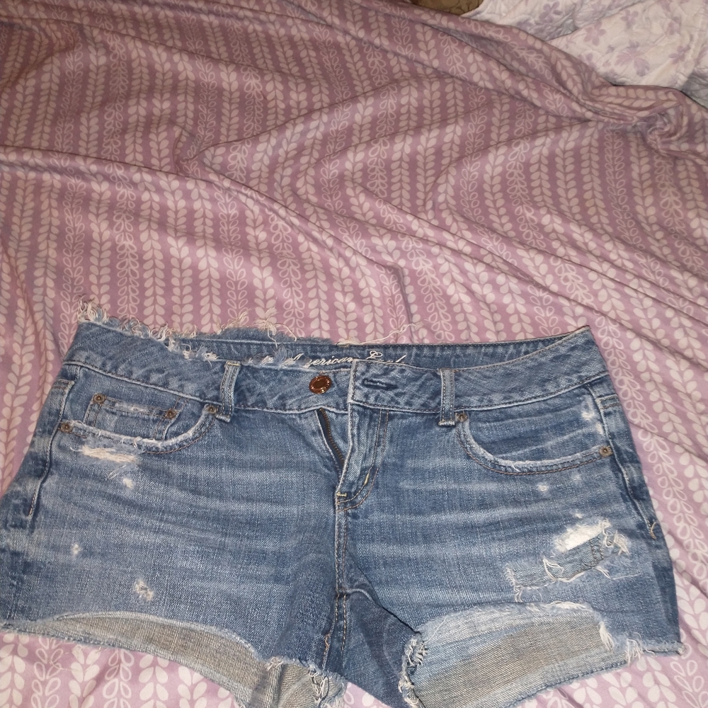 Several pairs of shorts and one pair of Capris